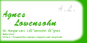 agnes lowensohn business card